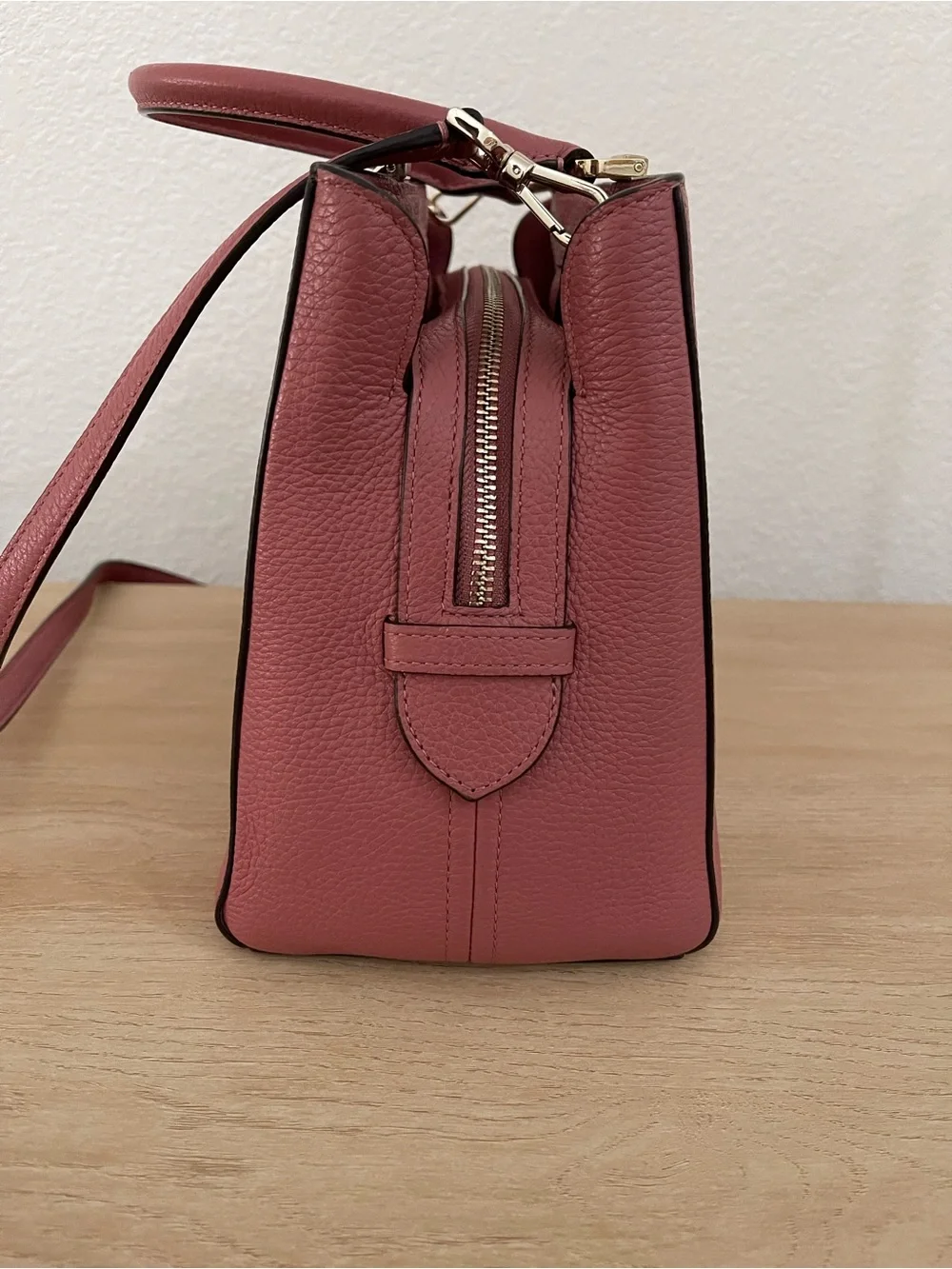 KATE SPADE Leila Medium Triple Compartment Satchel Muted Rose Feminine Classic